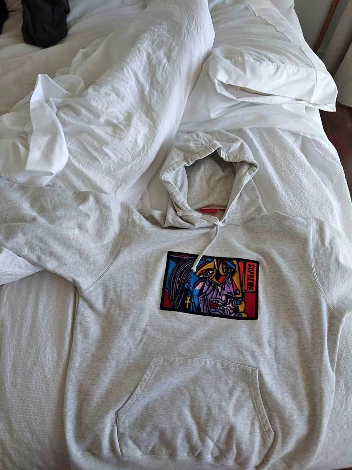 Supreme Chainstitch Hooded Sweatshirt ash grey