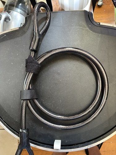 Sportneer Black Steel Key Cable Bike Lock, 6ft x 12mm - photo 3