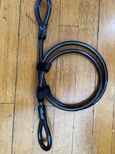 Sportneer Black Steel Key Cable Bike Lock, 6ft x 12mm - photo 4