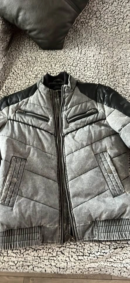 Energie Men's Grey and Black Puffer Jacket - photo 2