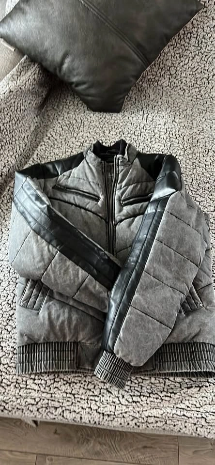 Energie Men's Grey and Black Puffer Jacket - photo 3