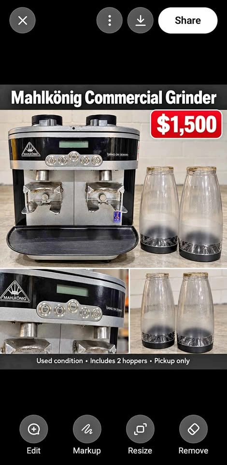 Mahlkönig Dual Commercial Espresso Grinder w/ 2 Hoppers