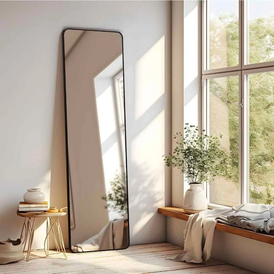 Over the Door Mirror, 14" x 48" Full Length Mirror - photo 5