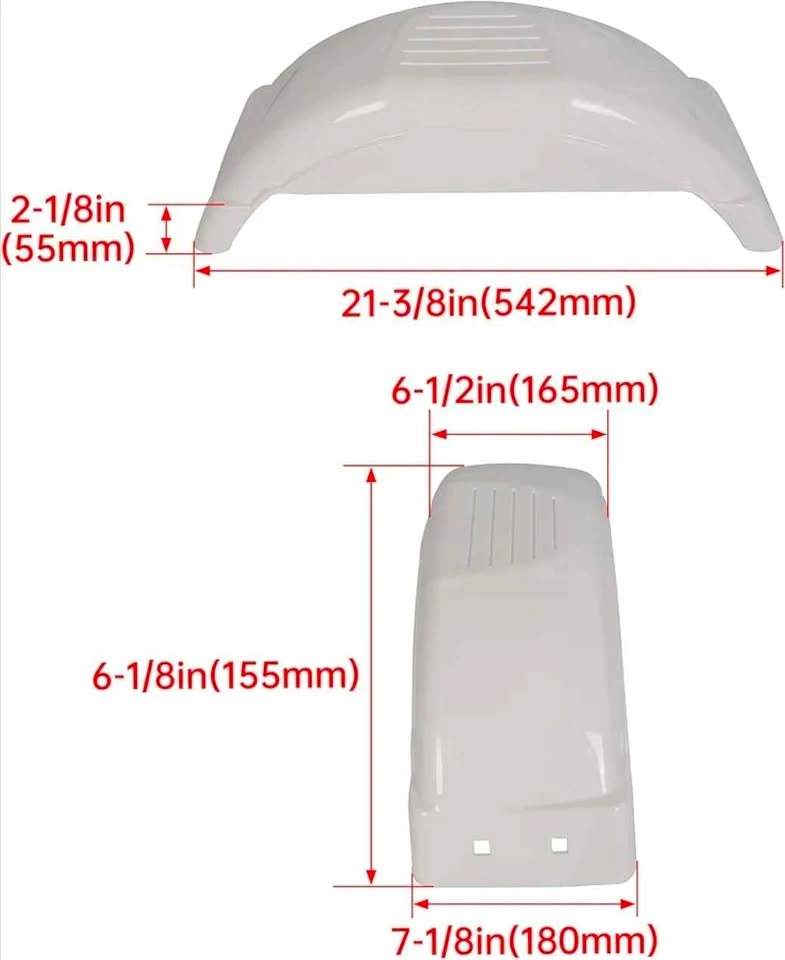 Single-Axle Trailer Fenders 8-12 inch Wheels Pair - photo 4