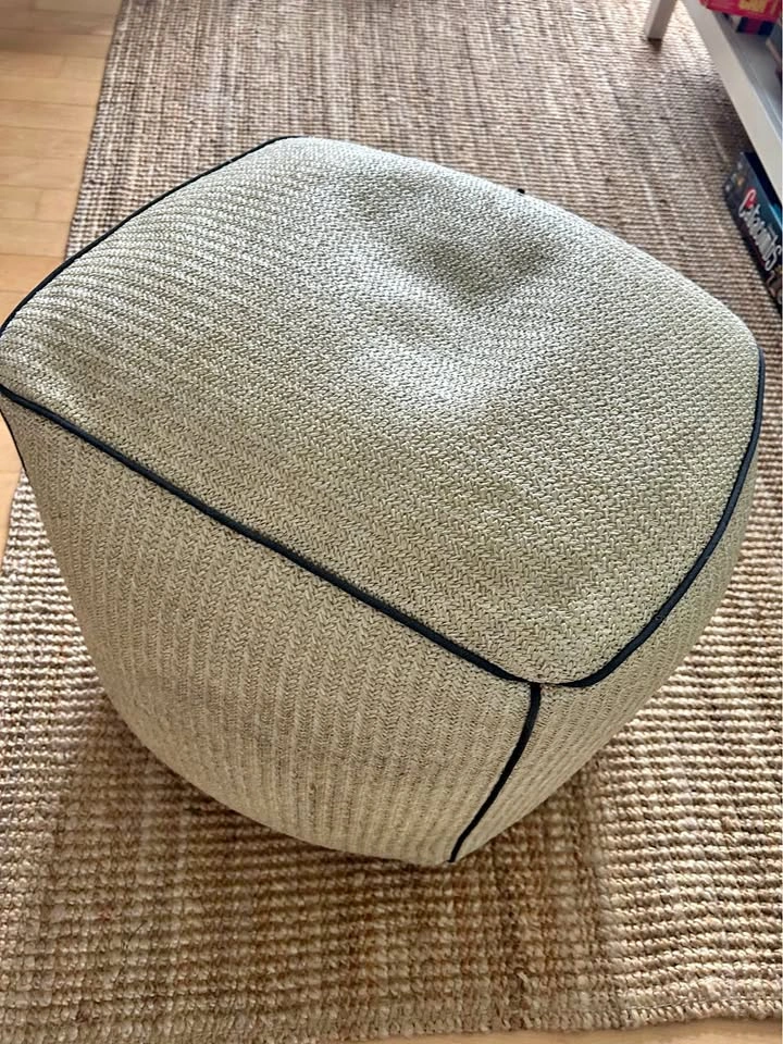 Woven Cube Ottoman 16x17x19“