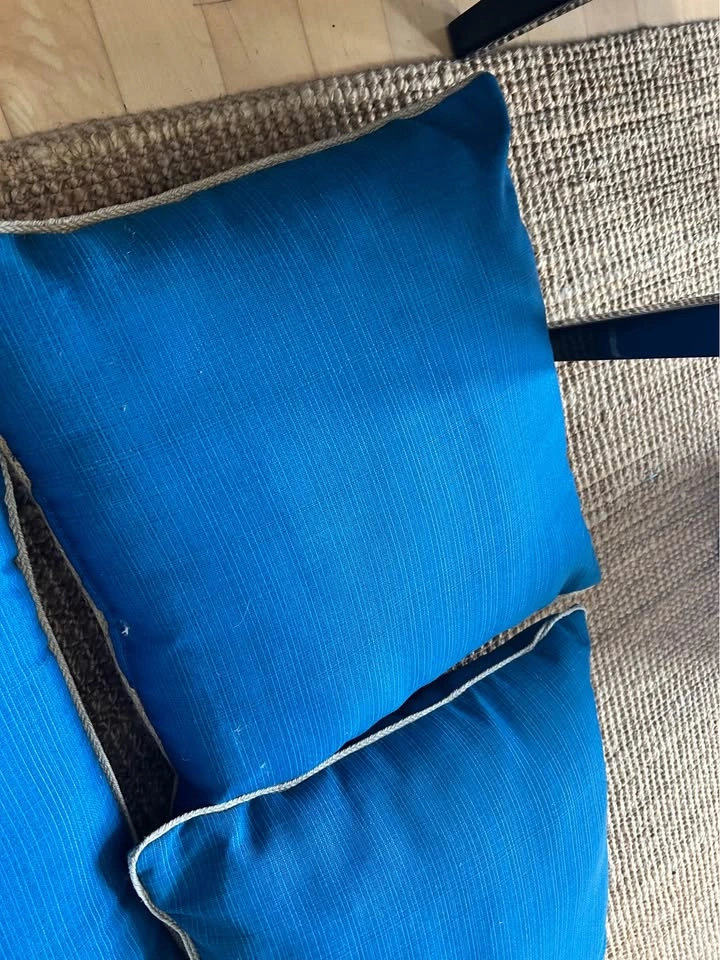 Set of 3 19x19“ Blue Outdoor Throw Pillows - photo 3