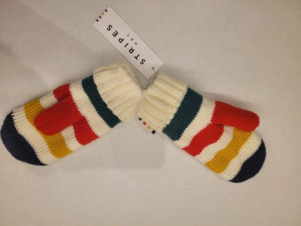 Classic Striped Hudson's Bay Knit Mittens - Adult Size - photo 2