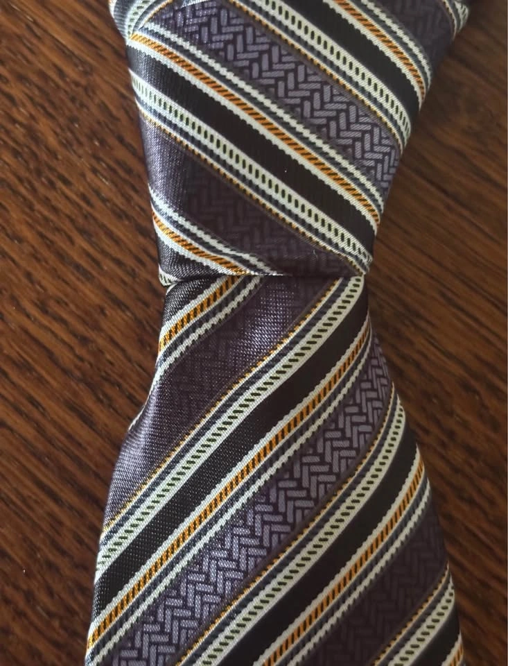Firsite Vintage Brown and Gold Textured Silk Tie 4-Inch - photo 2
