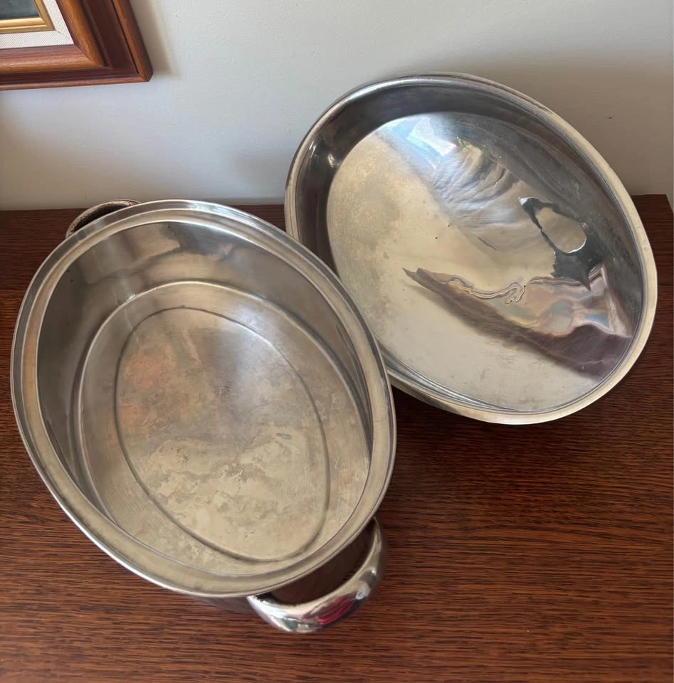 Heavy Duty Stainless Steel Oval Roasting Pan High Dome Lid 12.5x - photo 4