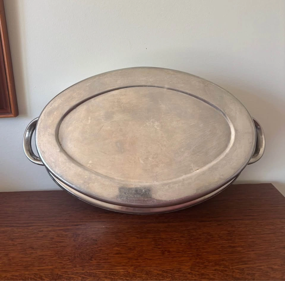Heavy Duty Stainless Steel Oval Roasting Pan High Dome Lid 12.5x - photo 5