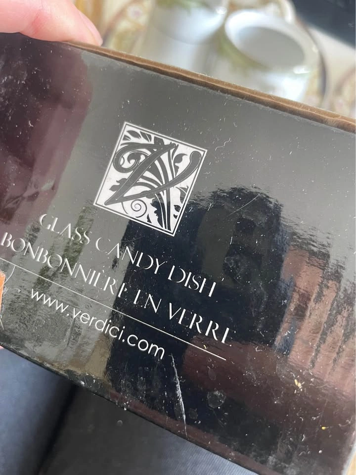 New Verdici Glass Candy Dish Bonbonniere - photo 3