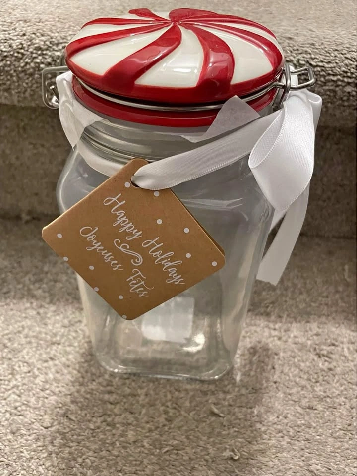 New candy cane style jar from HomeSense
