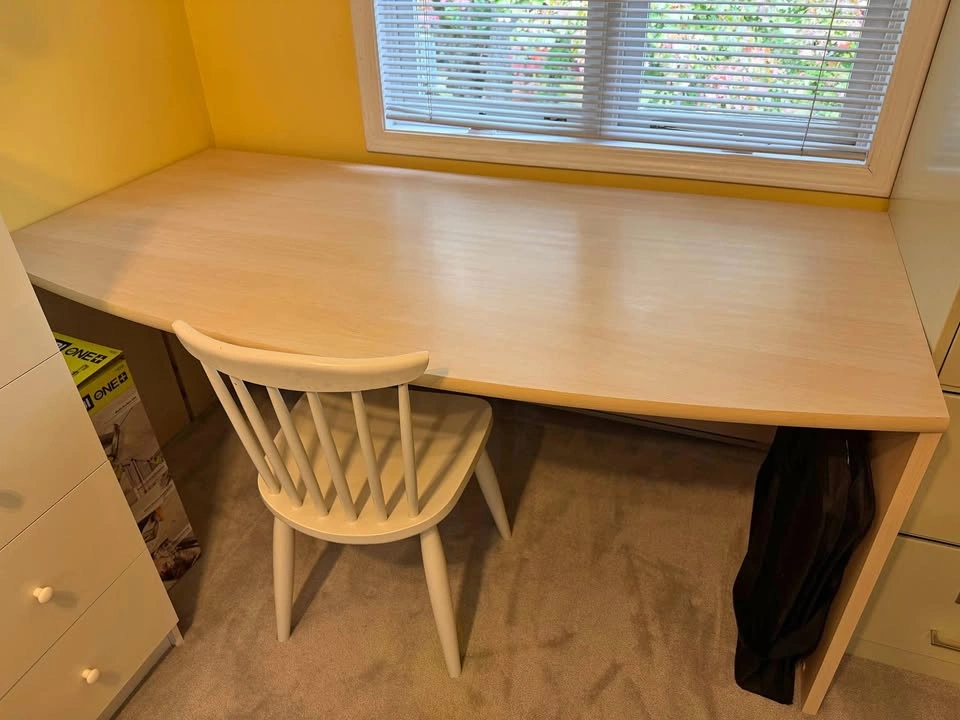 Light oak laminate desk