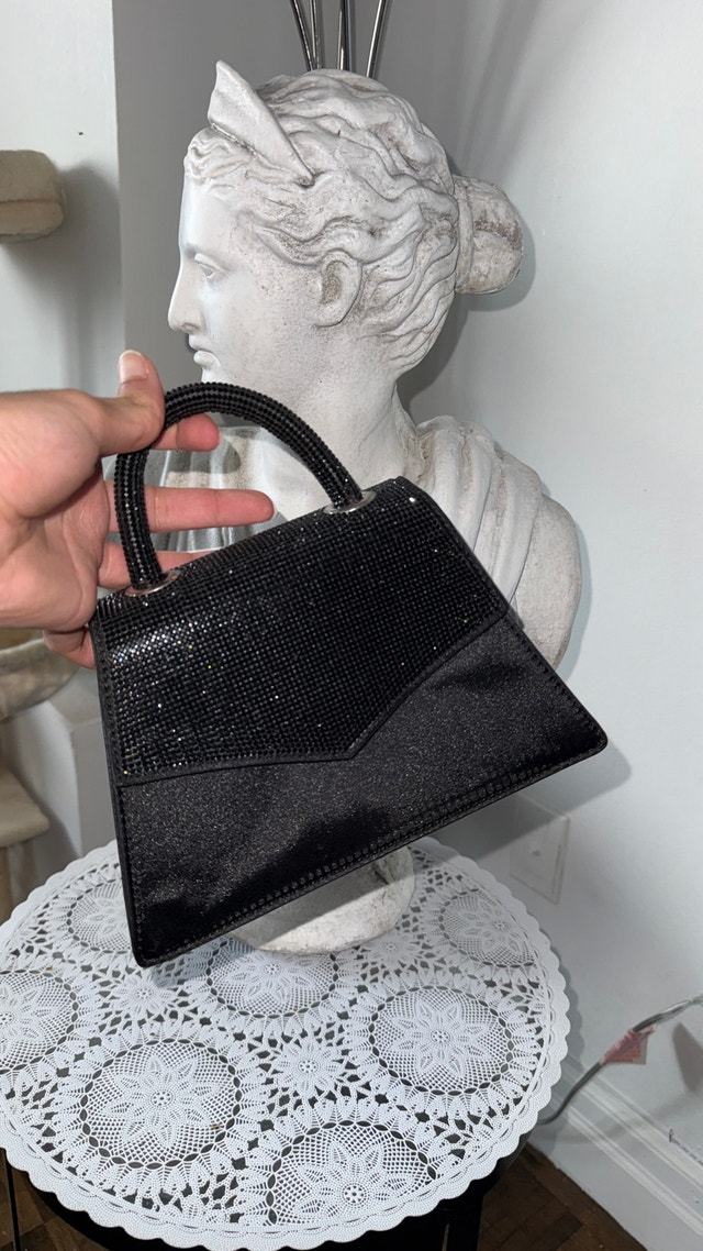 Black Rhinestone Handbag