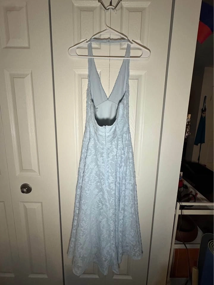 House of CB, Arietta Bluebell Floral Jacquard Halter Midi Dress - photo 3