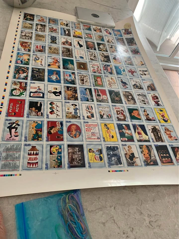 Pepsi collector cards uncut sheet