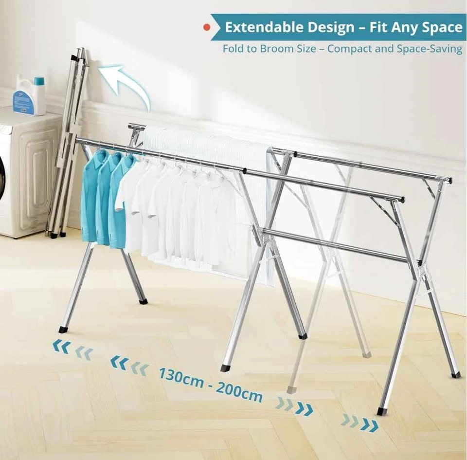 Stainless Steel Folding Clothes Drying Rack (Jauree brand) - photo 3