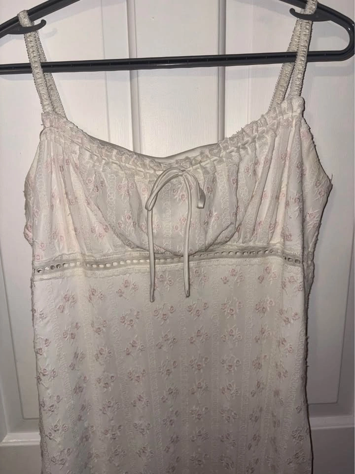 White and pink lace flower dress - photo 2