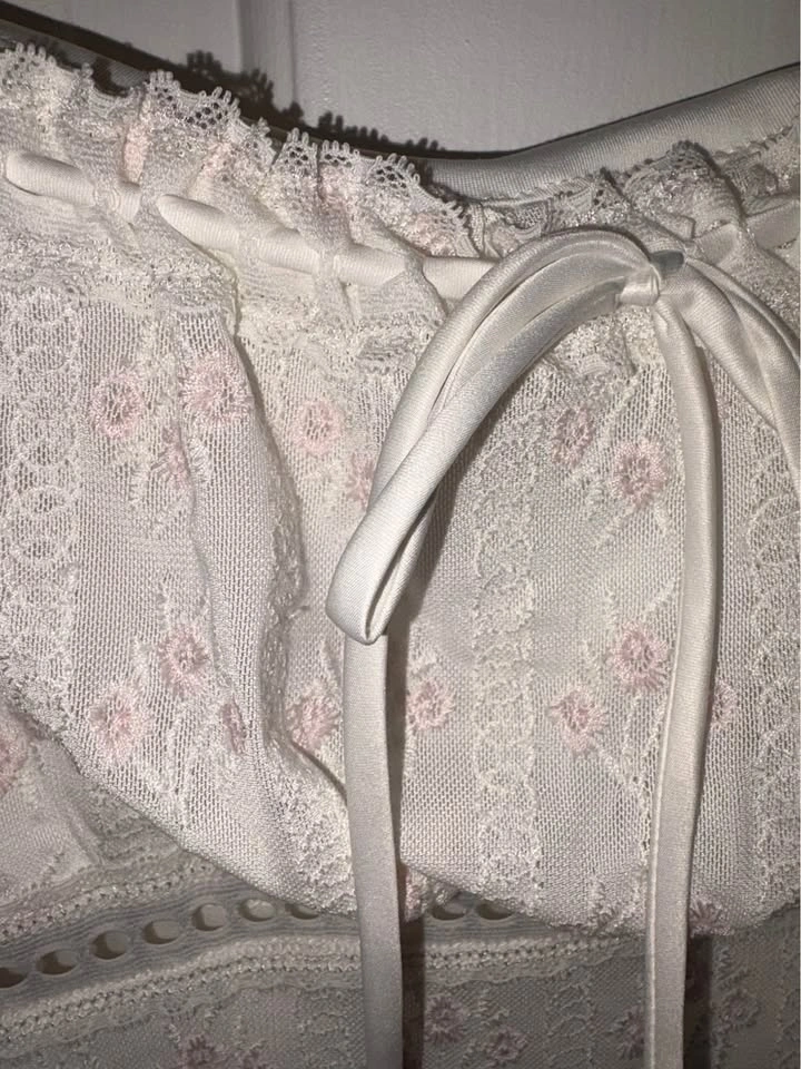 White and pink lace flower dress - photo 3