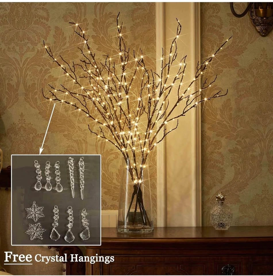 Hairui Lighted Twig Branches – 200 LED – Dimmer & Timer - photo 2