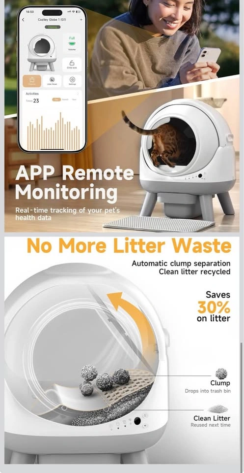 New Self Cleaning Litter Box for Multiple Cats, G1 Automatic - photo 5