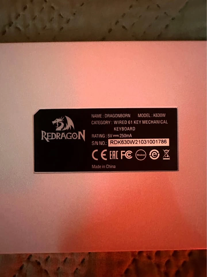 Reddragon K630W Backbones With Box - photo 3