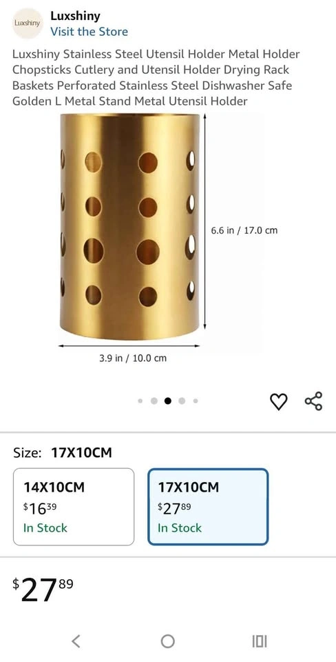 Stainless steel utensil holder/ spoon holder - photo 3