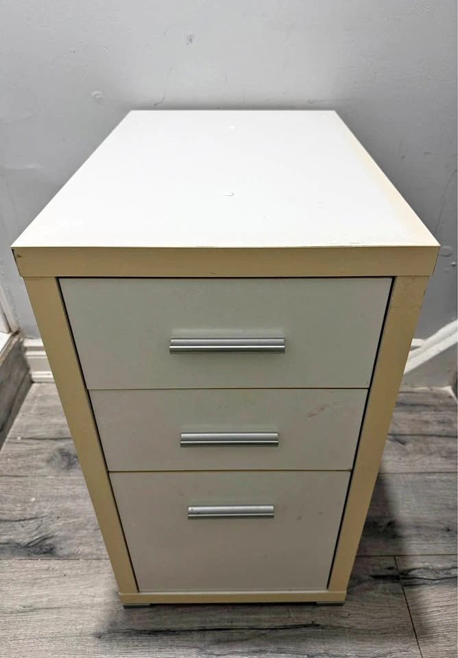 3-Drawer Office Storage Cabinet / Desk Drawer Unit – White