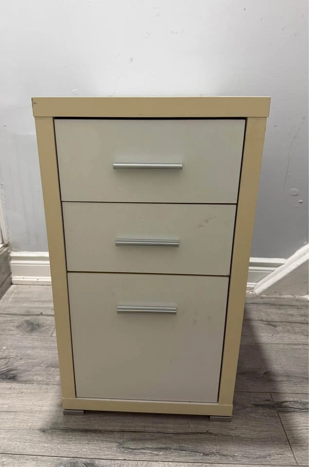 3-Drawer Office Storage Cabinet / Desk Drawer Unit – White - photo 2