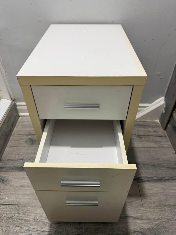 3-Drawer Office Storage Cabinet / Desk Drawer Unit – White - photo 5