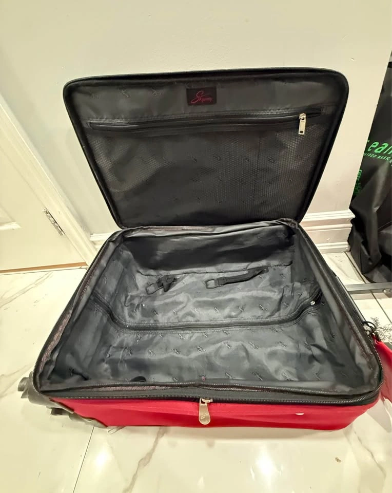 Set of 2 Red Carry-On Luggage / Rolling Suitcases - photo 4