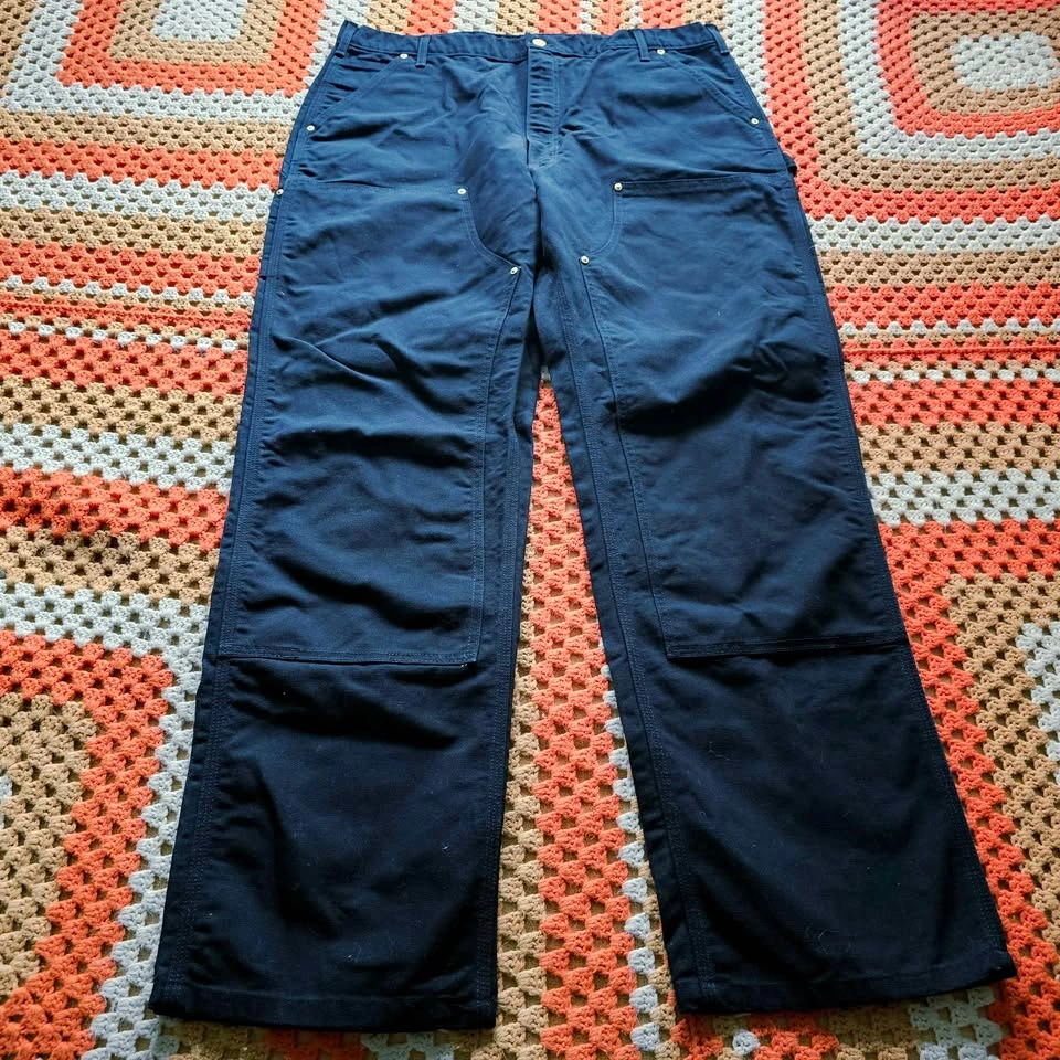 Carhartt 40x34 Black Double Knee Mens Work Pants B01 USA - photo 4