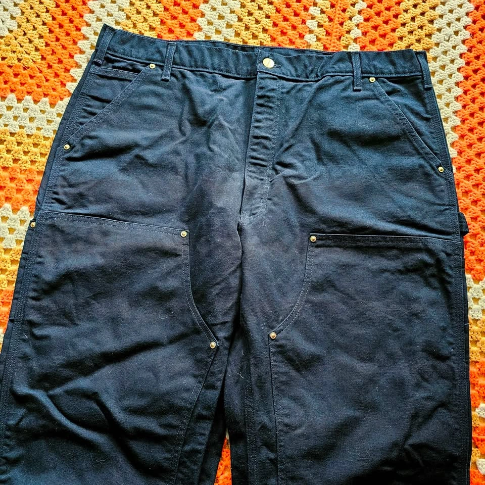 Carhartt 40x34 Black Double Knee Mens Work Pants B01 USA - photo 5