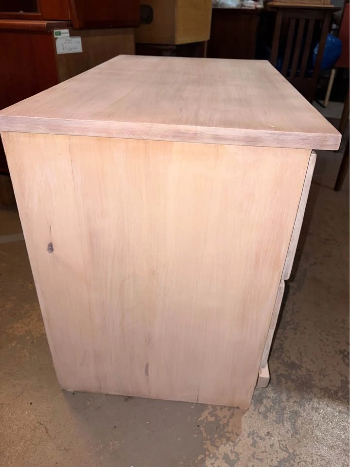 Solid Maple Vintage Nightstand – Whitewashed Organic Modern - photo 4