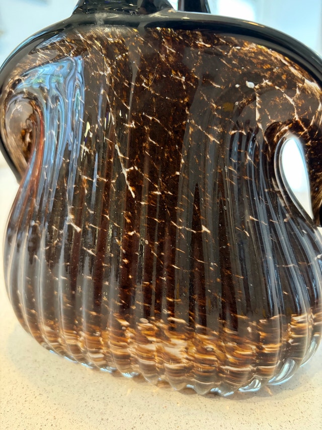 Murano-style hand-blown art glass purse vase - photo 3