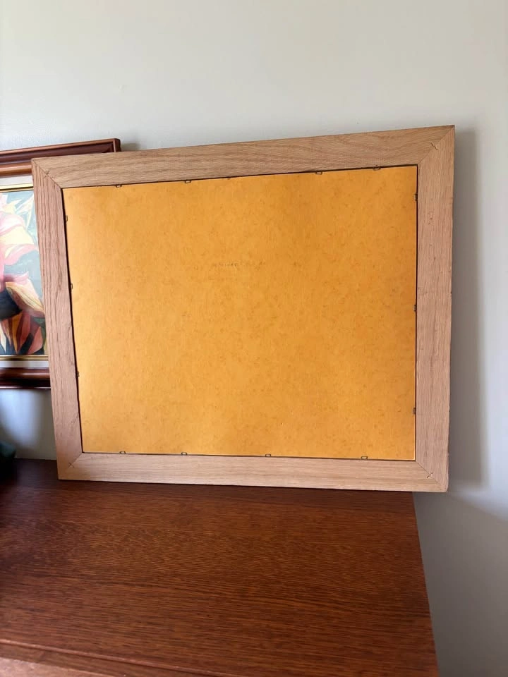 AR Signed Vintage Mid-Century Bob Ross Style Oil Painting - photo 5