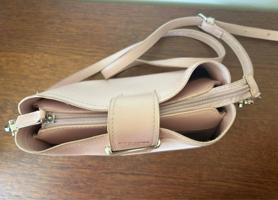 David Jones Paris Triple Compartment Faux Leather Crossbody - photo 3