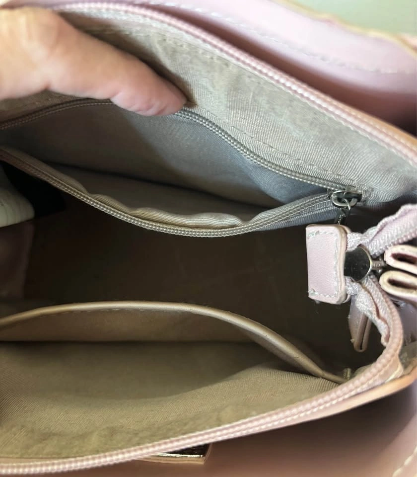David Jones Paris Triple Compartment Faux Leather Crossbody - photo 5