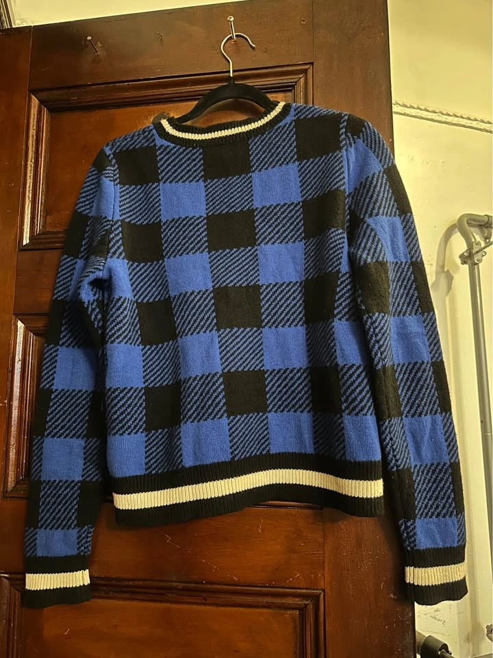 rag & bone Gabby Buffalo Check Merino Wool Sweater Size M - photo 3