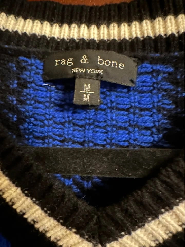 rag & bone Gabby Buffalo Check Merino Wool Sweater Size M - photo 5