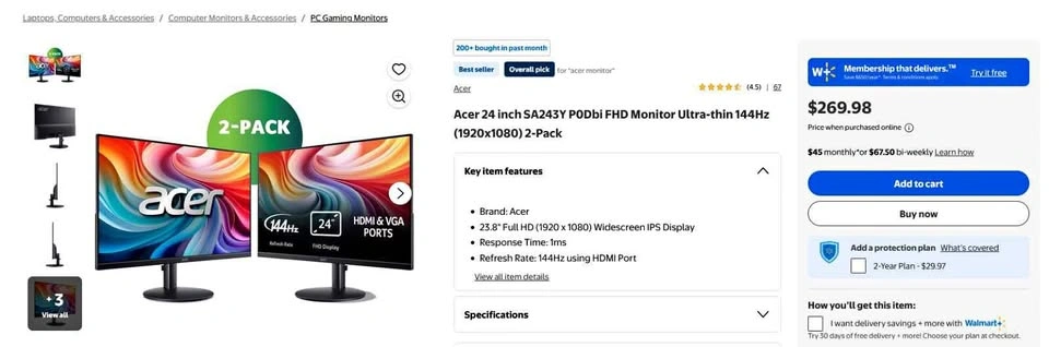 2 NEW MONITORS IN BOX SEALED