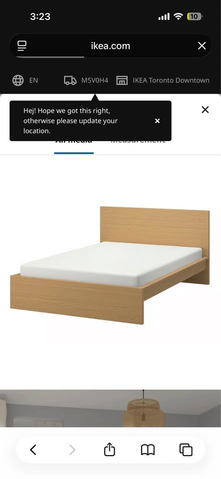 IKEA MALM Queen Bed Frame and mattress - photo 5
