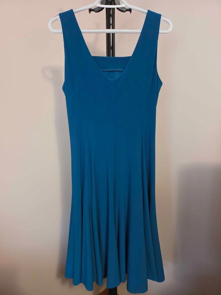 Knee-Length Summer Dresses - Teal, Cyan, & Red - photo 4