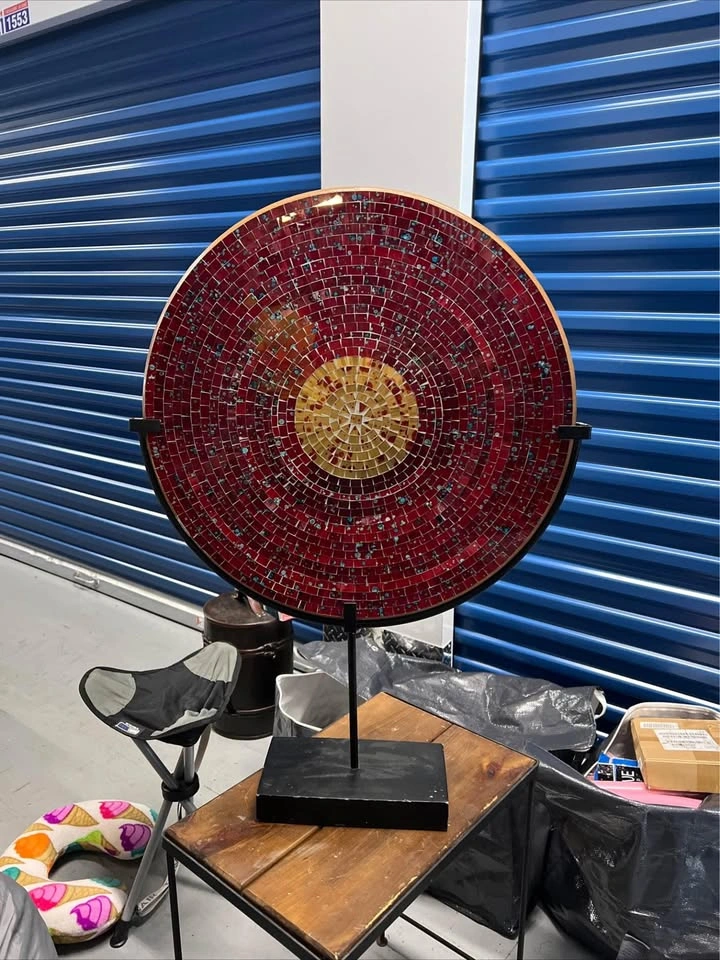2 Large Ultra Rare Mosaic Plate Vintage Art Home Decor - photo 2
