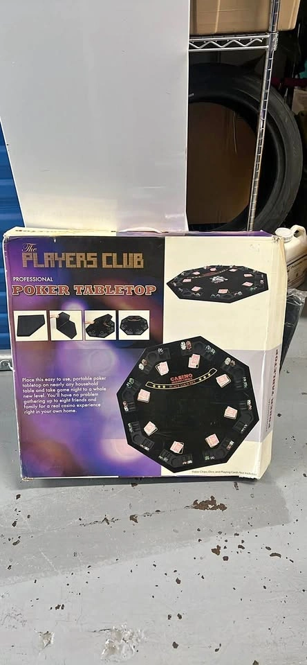 48" The Players Club Professional Tabletop Poker Board NEW