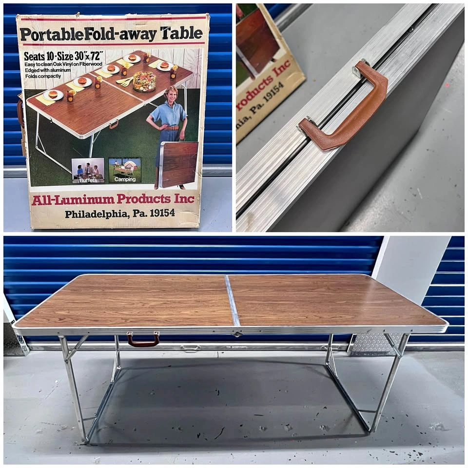 Vintage 30” x 72” Aluminum Folding Table