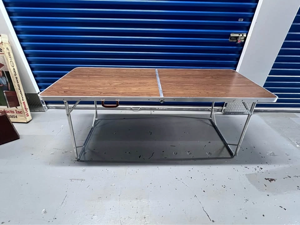 Vintage 30” x 72” Aluminum Folding Table - photo 2