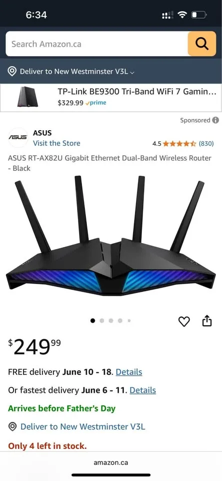 Asus RT-AX82U Gigabit Ethernet Dual-Band Wireless Router image indicator(2)