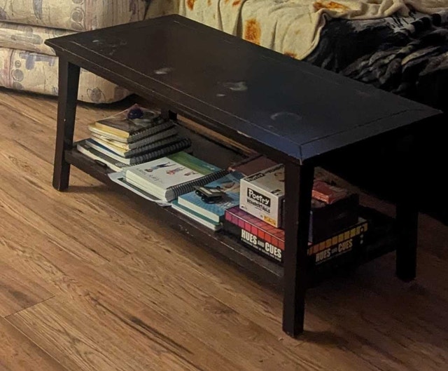 Dark brown coffee table