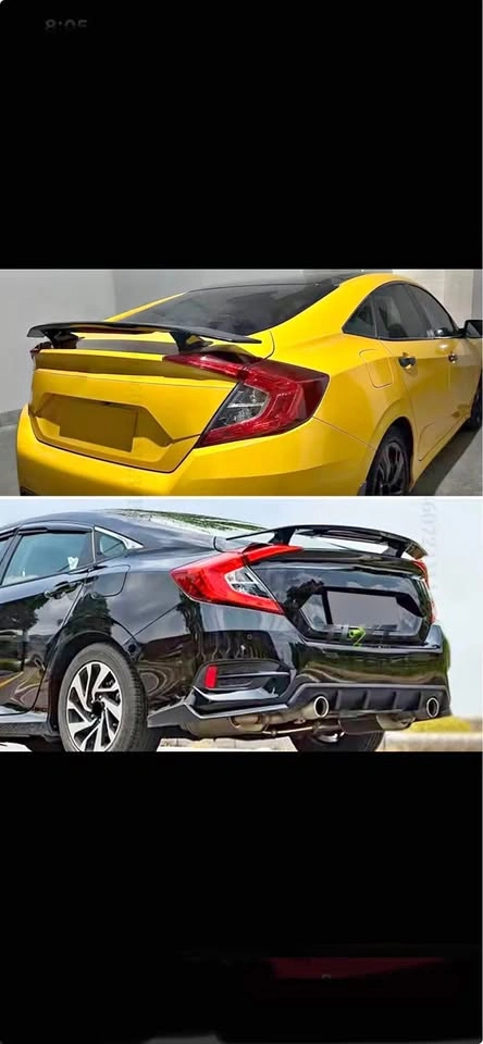 Honda wing spoiler black shiny